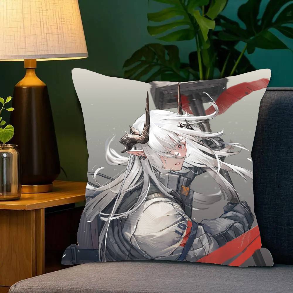 Mudrock Game A-Arknights Pillow Case Fashion Square Pillowcase Bedroom Sofa Room Ins Decoration Leisure