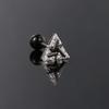 Fashionable And Creative Triangle Inlaid Zircon Earrings Suitable For Men And Women Cool Hip-hop Punk Style Jewelry Gifts