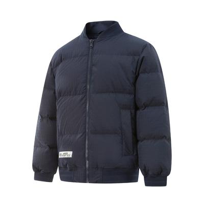 Li Ning Wade Series Sport Minimalist Stand Collar Zipper Letter Comfortable Versatile Down Jacket Men Jacket AYMU667-1