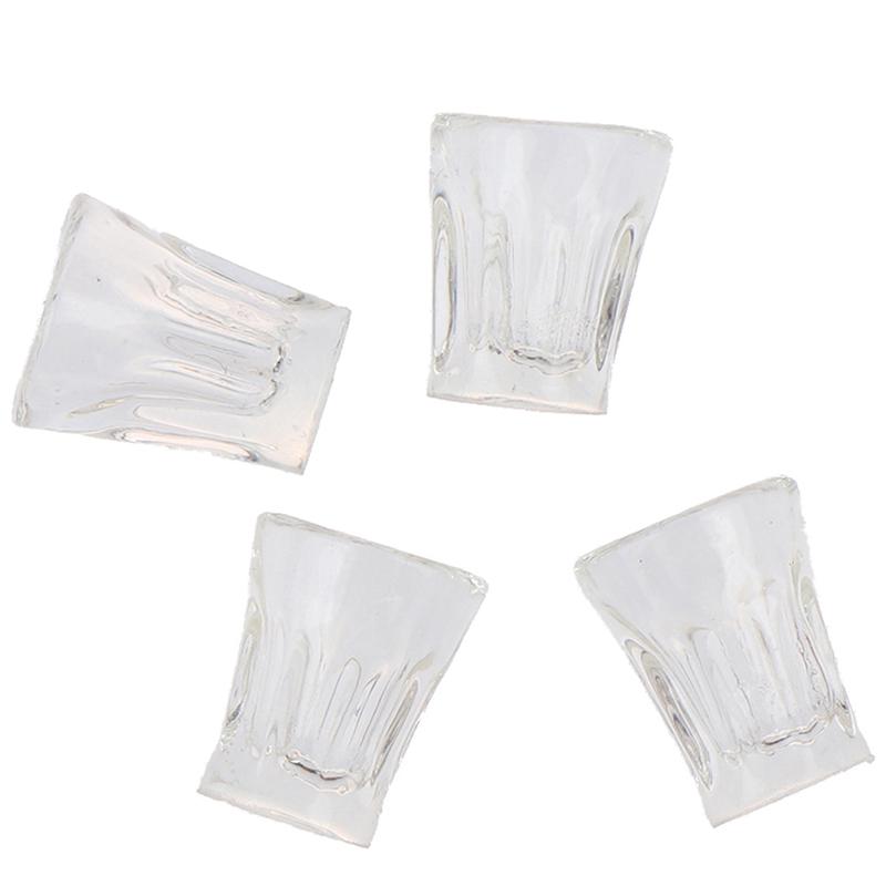 4Pcs/Set Dollhouse Miniature Accessories Mini Resin Transparent Cup Simulation Model