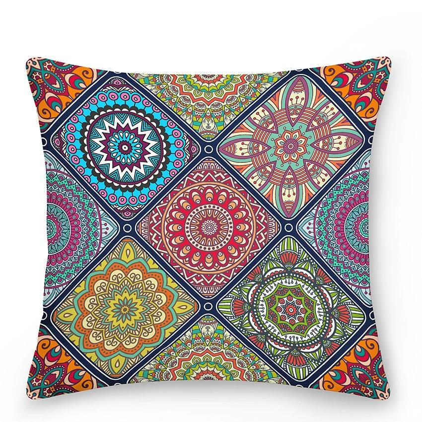 Mandala Pillowcase Decor Sofa Bed  Decorative Car Cushion Cover Boho Style