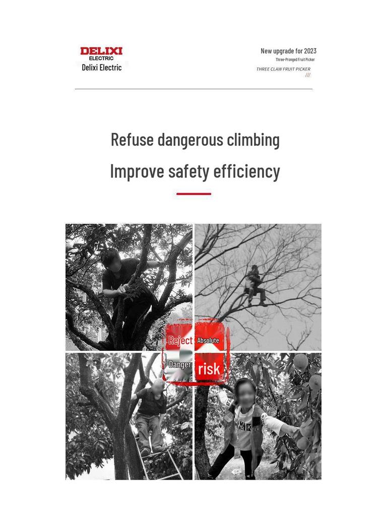 Delixi Telescopic Fruit Picker with Three-Claw Design for High-Altitude Apple and Peach Harvesting