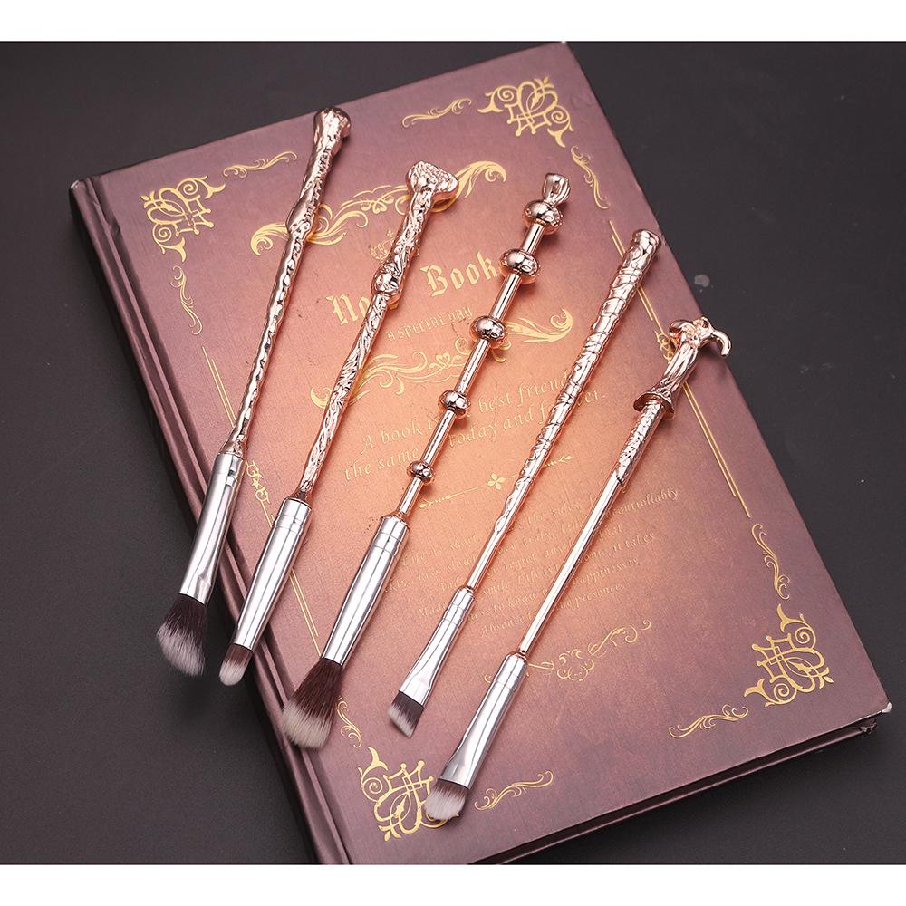 Harry Potter Metal Wand Makeup Brush Set - Hermione & Dumbledore Collection