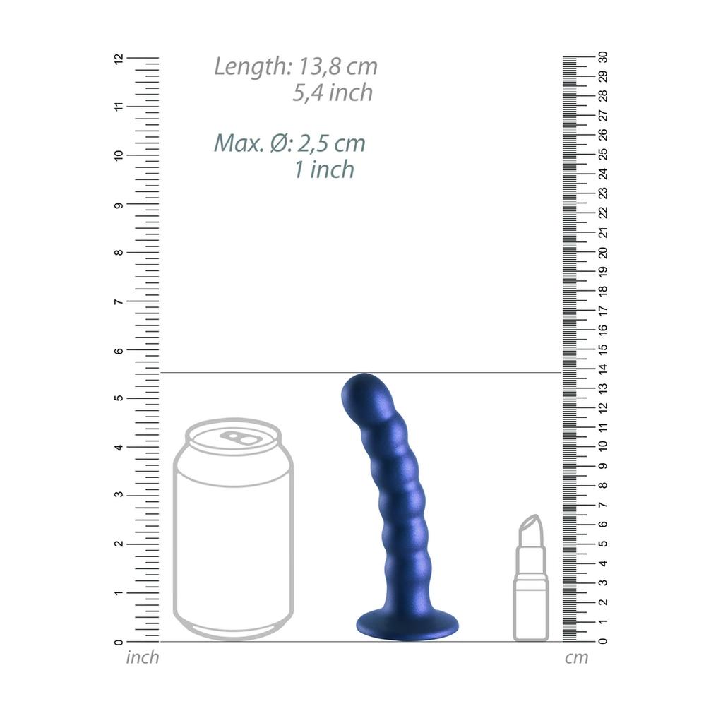 Ouch! - Silicone Dildo with Beads - 13 Cm