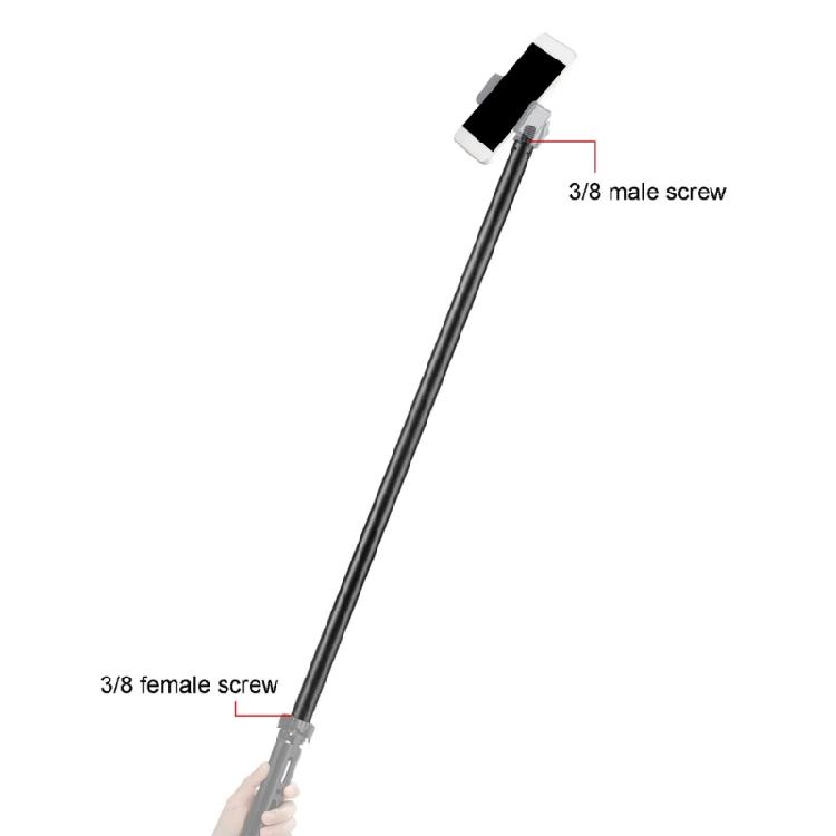 3/8 Extension Rod for Tripods Monopods Fill Light 12mm Aluminum Extender Stick for Camera Fill Light Mount Stability
