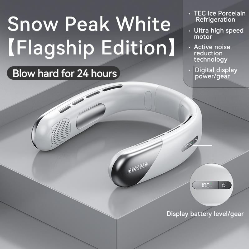 

2024 Новый шейный вентилятор Портативный вентилятор Безлопастной шейный вентилятор Носимый вентилятор Вентилятор охлаждения Портативный кондиционер Перезаряжаемый вентилятор для улицы белый