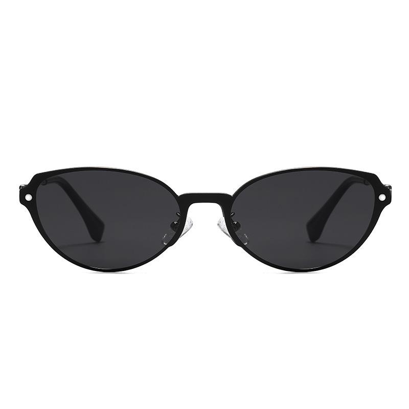 New women's polarized sunglasses, European and American fashion integrated small frame high-end retro UV-proof cat eye sunglasses