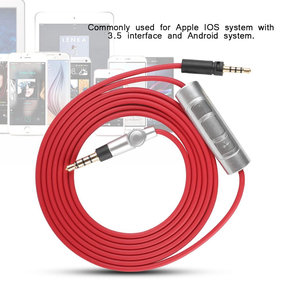 

Кабель для наушников Sennheiser Momentum Замена o Кабель для Android iPhone(красный) красный