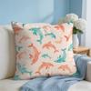 Cushion Cover Whale Print Short Plush Soft DoubleSided Printing Pillow Case Cozy Sofa Bedroom Home Decor Gift