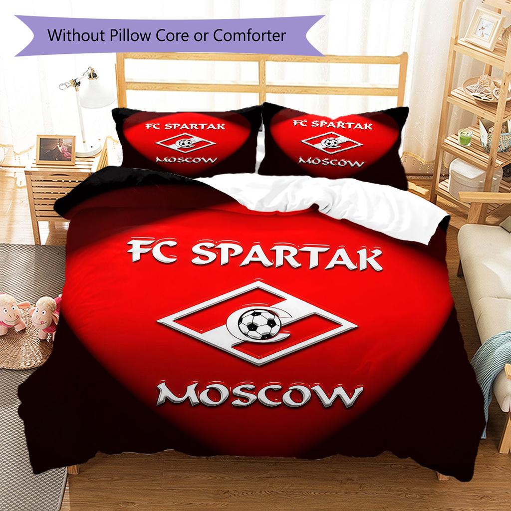 Spartak Moscow Roar Bedding Quilt Set Quilt Cover Pillowcase Home Decoration Birthday Gift (1 * duvet cover + 2 * pillowcase, without core)