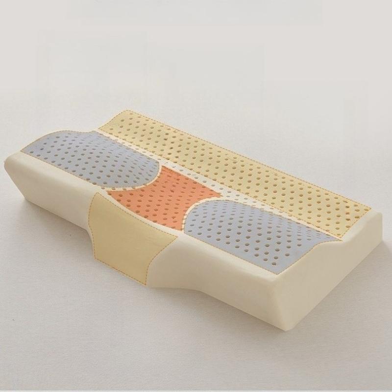 Mid Concave Butterfly Shaped Latex Cervical Pillow Double Support Neck Pillow Scientific Partition Traction Pillow Pillowcase Can Be Disassembled