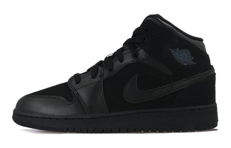 Jordan Unisex Black 1 Mid Triple 2016 Gs 554725-050 Cm