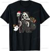 Christmas Skeleton Carrying A Ghost Grim Reaper Presents T-Shirt Individuality Funny Shirt Customizable Camisas Streetwear