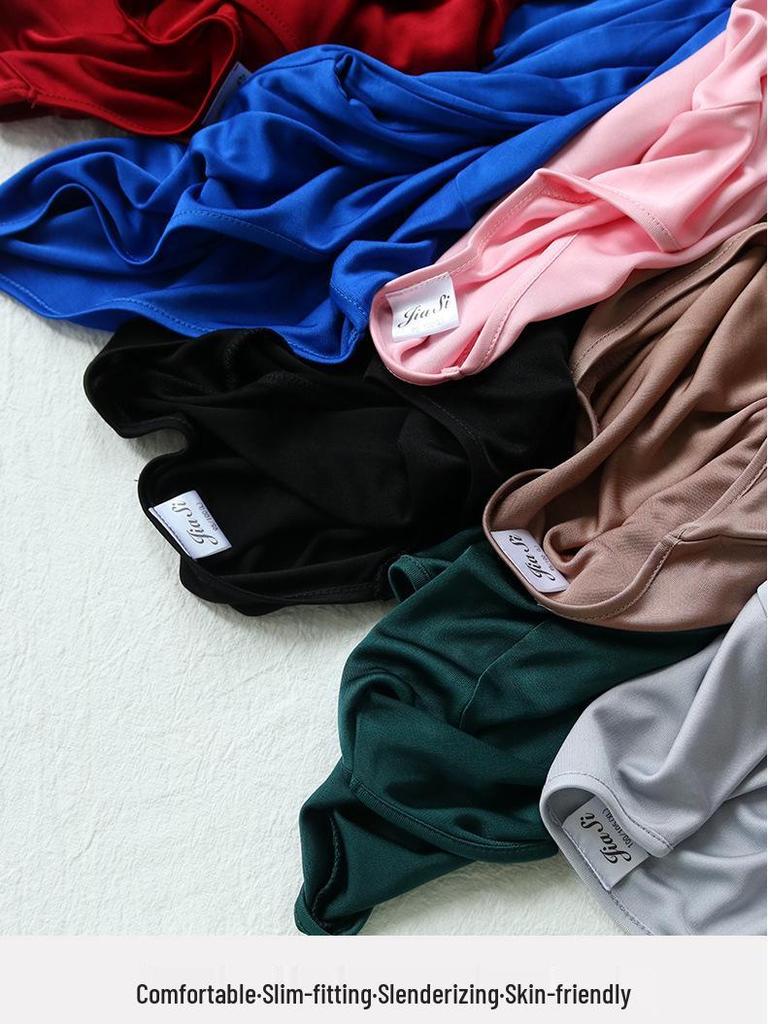 Women's High-End Mulberry Silk Double-Sided Knit Slim Fit Long Sleeve Top