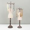 Velvets Covered Wood Jewelry Display Stand with Elegant Design Suitable for Secure Necklace and Bracelet Exhibition