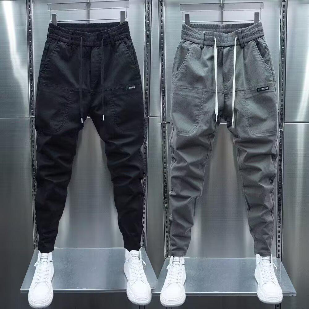 2024 Trendy Men's Loose Straight Casual Pants: All-Match Hong Kong Style Leggings