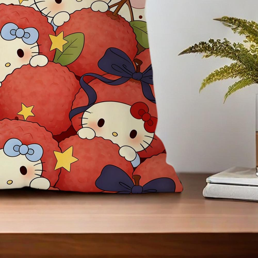 Hello Cute K-Kitty Cushion Cover For Pillow Printing Sofa Decoration Home Car Room Coffee Shop Office Nordic Simplicity