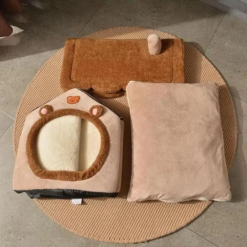 Cuccia Pieghevole per Animali Domestici Rimovibile Lavabile Cuccia per Gatti Grotta per Cuccioli Divano Letto per Animali Domestici Casa per Cani Extra Piccoli e Gatti Piccoli e Medi NUOVO