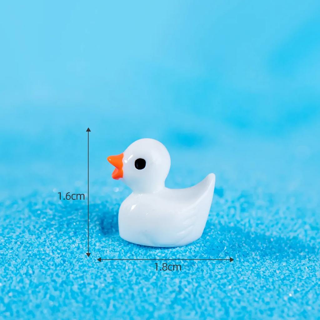 50/100 Pcs Diy Tiny Duck Figures Mini Resin Duck For Home Game Micro Landscape +Dollhouse Diy Aquarium Decoration