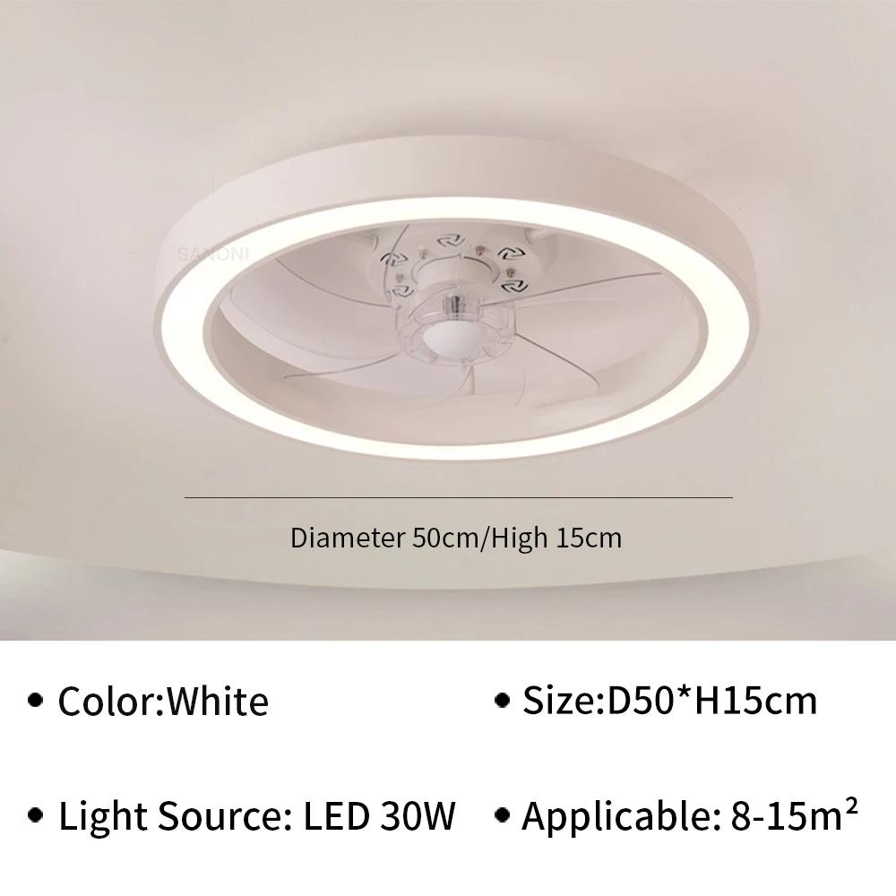 

Современный потолочный вентилятор, светодиодный светильник для дома, гостиной, спальни, потолочный светильник с дистанционным управлением, приложение, регулируемый вентилятор с 6 скоростями, вентилятор, светильник 85-260 В Stepless Dimming(RC)&220V