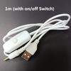 White 1m 1.5m Switch DC 5V Power Supply Wire USB Male To DC Male 3.5x1.35mm Connection Extend Cable Wire 501 Button ON OFF