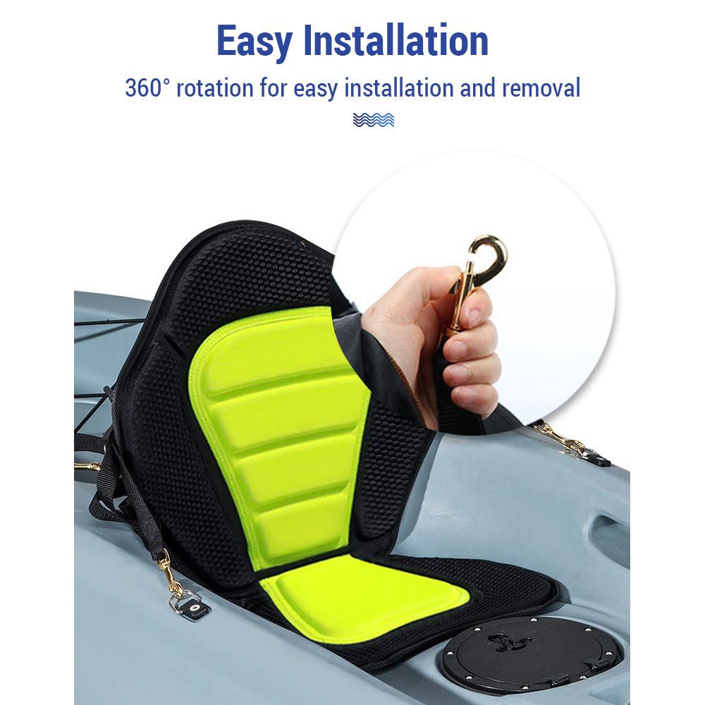Kayak Seat Paddle Board Seat with Back Support Waterproof Padded Kayak Seat and Backrest with