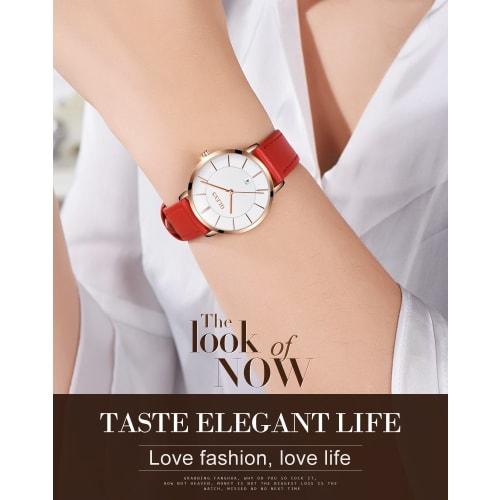 Women's Watch, Blue, Stylish, Hand Watch, Waterproof, Ultra-thin, Women's Leather Belt, Brand, Leather, Analog, Small, Simple Dial, Easy to Read, Fash