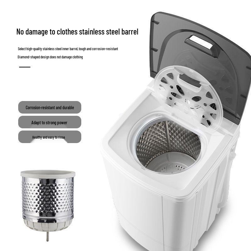 Compact Large-Capacity Spin Dryer for Quick Dehydration - Perfect for Rental Rooms