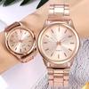 1 ks Dámské luxusní nerezové oceli Quartzové hodinky Dámské obchodní hodinky Šaty Náramkové hodinky Náramek