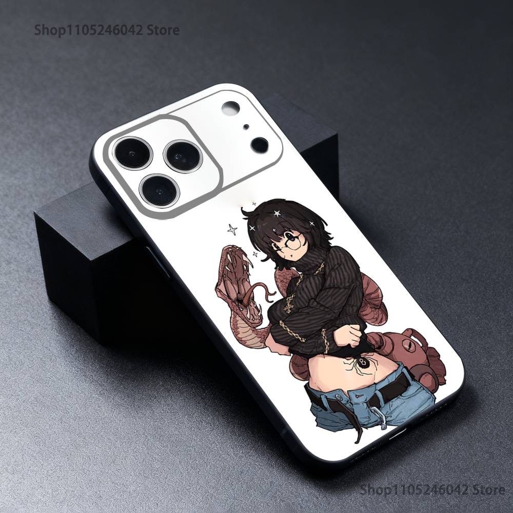 

H-HunterS S-ShizukuS Black Soft Cover Phone Case For iPhone 17,16,15,14,13,12,11,Pro,Max,Plus iPhone13PROMAX