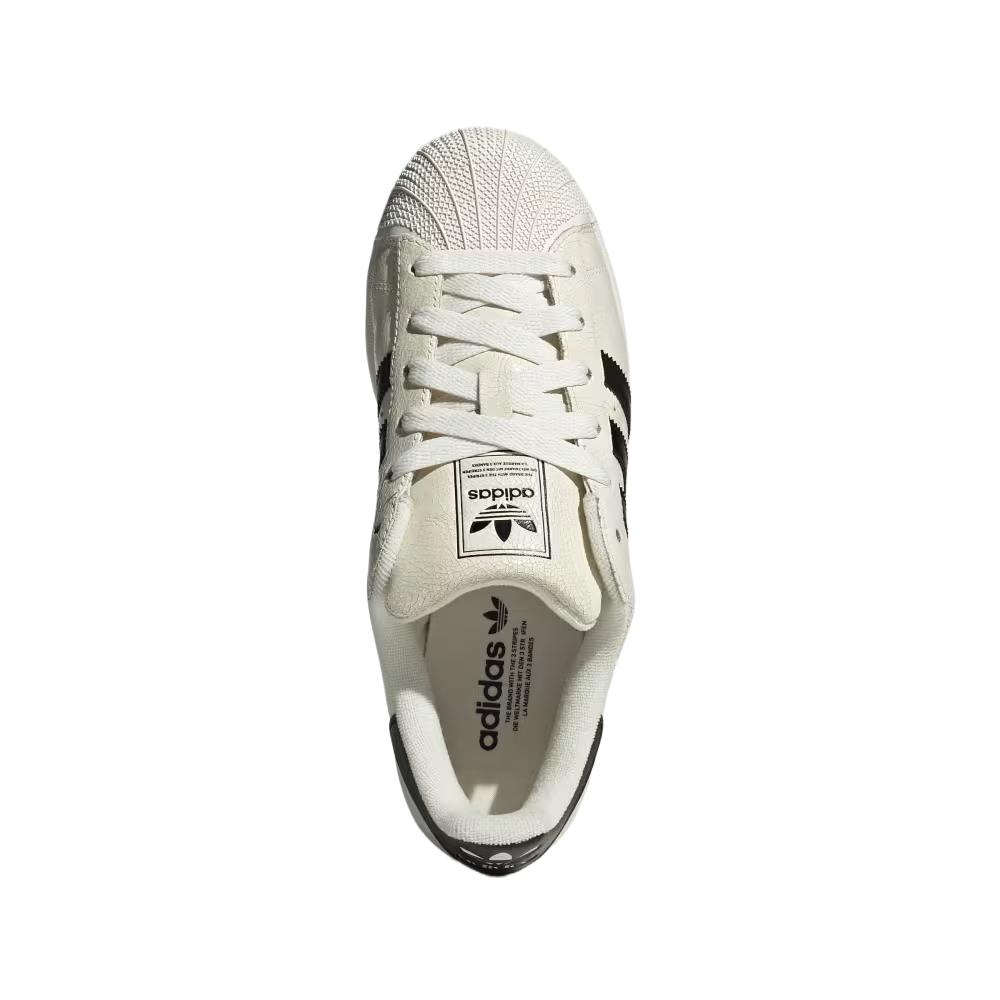 adidas Superstar II Off White Black Cracked Leather (Women's)