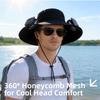 Dual Fan Summer Fan Visor Cap 3 Speeds Fishing Bucket Hat Convenient Solar Fan Hat  Outdoor Travel
