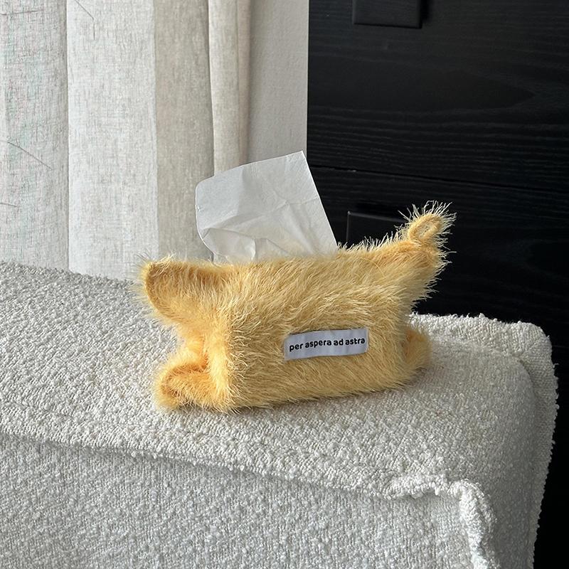 

Коробки для серветок у скандинавському стилі, суцільний колір, сумка для випуску, нитка, тримач для серветок, мішок для зберігання серветок жовтий