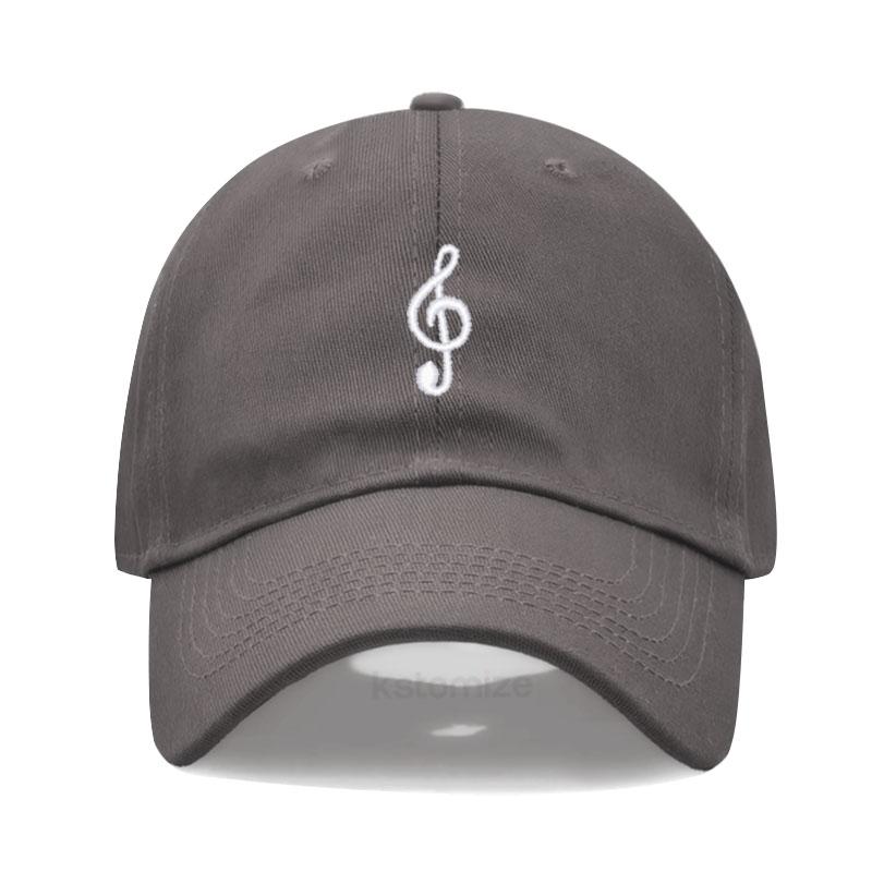 Unisex Soft Cotton Dad Hat Musical Note Embroidery Baseball Cap For Women Men Adjustable Unisex Casual Sports Caps