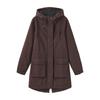 Women's Fashionable Casual Solid Color Long Sleeved Pocket Jacket Hooded Coat Windbreaker