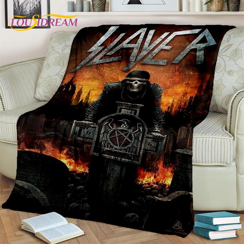Rock Heavy Metal Slayer Band Blanket,Soft Throw Blanket for Home Bedroom Bed Sofa Picnic Travel Office Rest Cover Blanket Kids