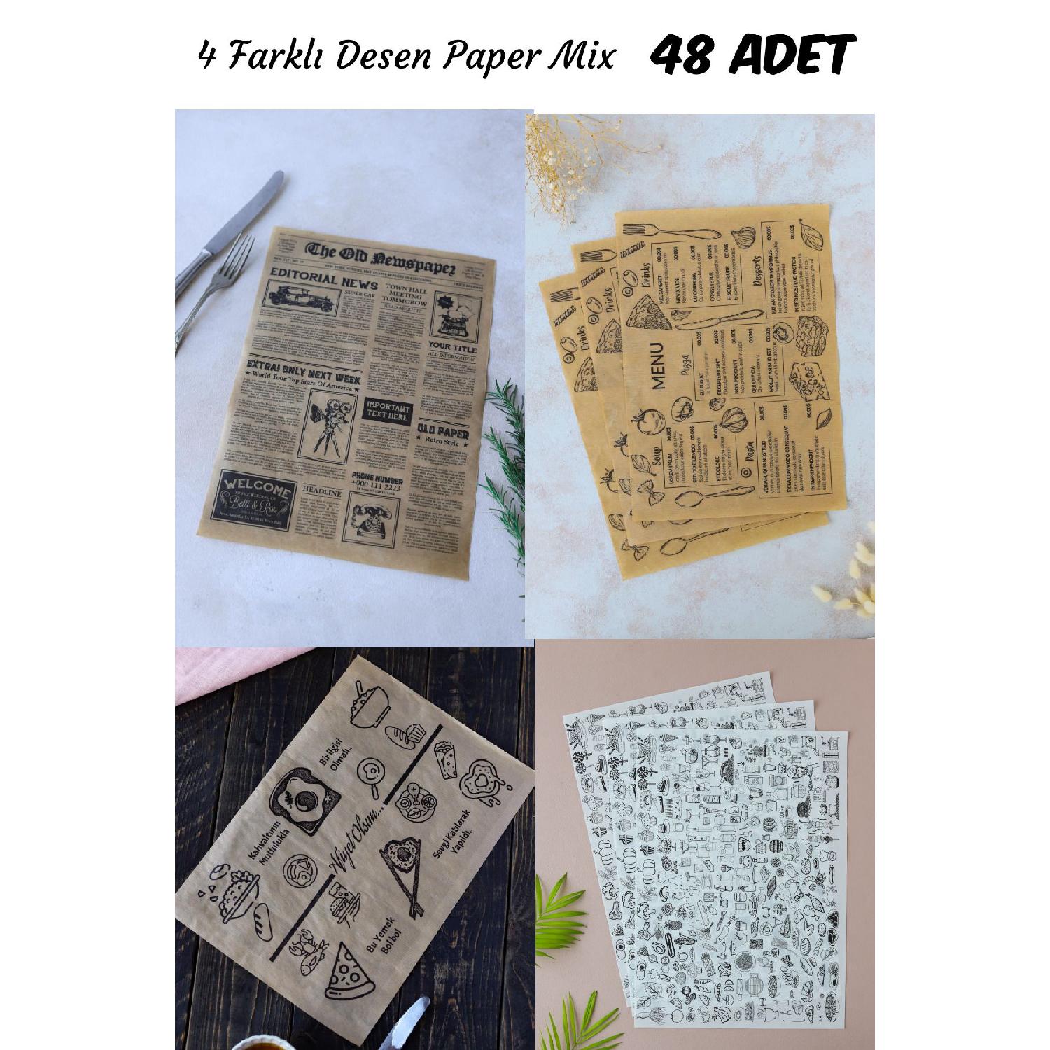 

Patterned Oil Paper 48 Pieces 4 Different Patterns Presentation Paper Paper Mix
