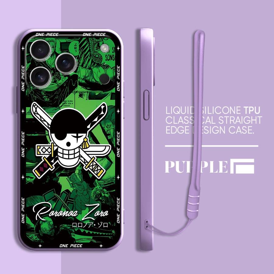 One Piece Red Green Cool Phone Cover Case for Apple iPhone 17 Pro Max 15 Air 13 Mini 7 8 11 XS XR 12 Plus 16