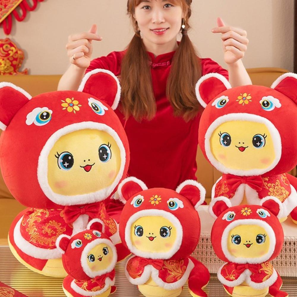 Big Eyes Snake Year Plush Toy The God of Wealth Lucky Snake Doll Plushies Girls Toys