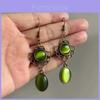 Vintage Gothic Celtic Alloy Earrings With Star Elements For Women