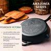 Poêle en Fonte Émaillée Induction 25cm, Convient pour le Feu, Barbecue, Four Victoria 37109 Noir