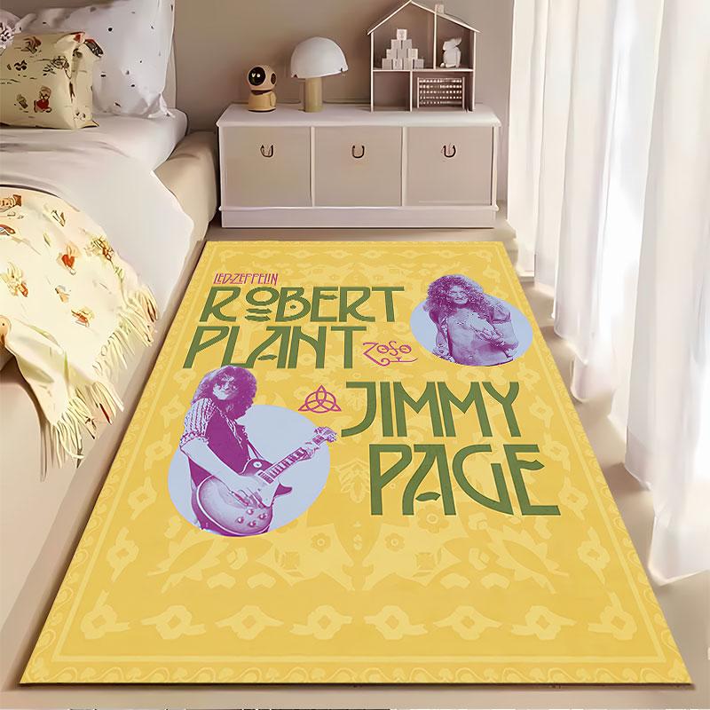 Led Zeppelin Robert Plant Rug suitable as a non-slip mat for the living room or bedroom sofa