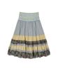 WAIKEI Mix Pattern Midi Skirt Ivory
