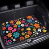 1pcs Car Trunk Mat Colorful Flower Design Dust-Proof Mat Wear-Resistant Dirt-Resistant Easy-Care Cargo Liner for Car Interior