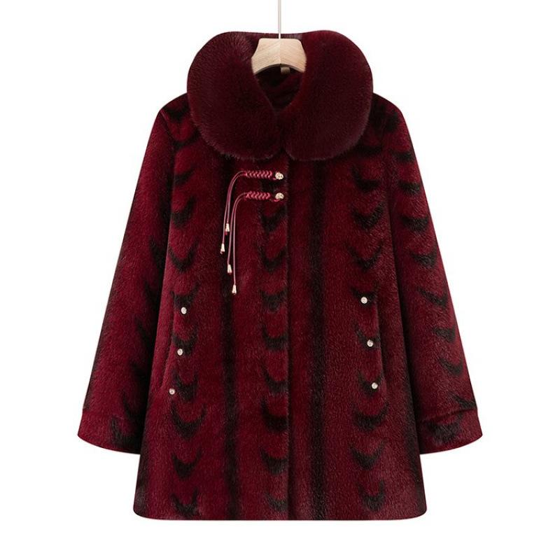 Winter clothing, velvet thickened warm jacket, long clothing, winter cotton-padded jacket, and winter clothes for women