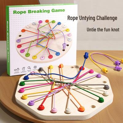 Rope Unraveling Logic Challenge: Educational Parent-Child Board Game for Concentration and Interaction