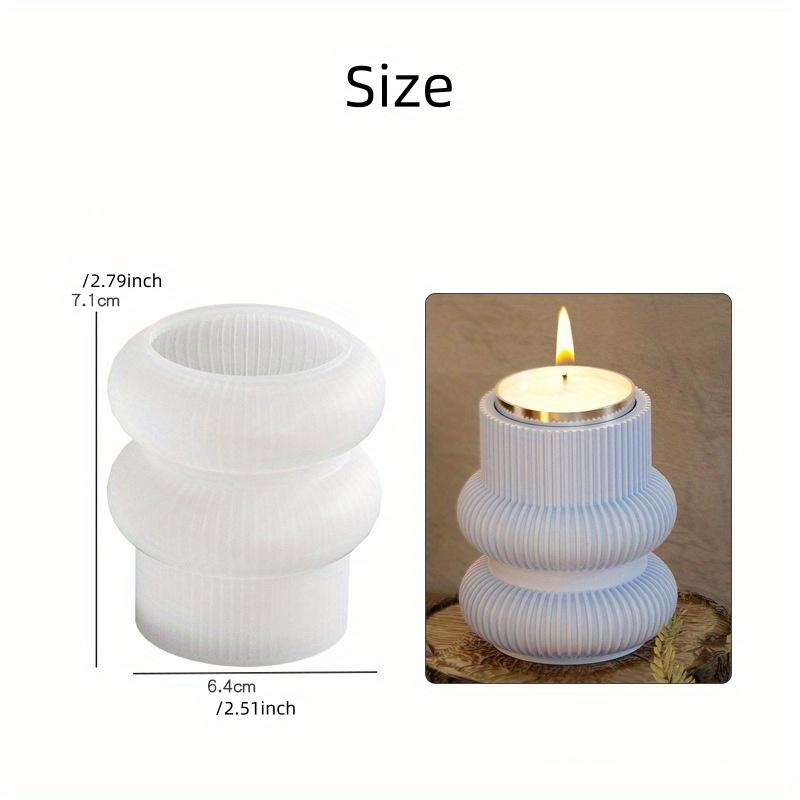 DIY Handicrafts Silicone Molds Candles Geometric 3D Cylindrical Candle Mold Home Decoration Silicone Mold Candle Making Supplies