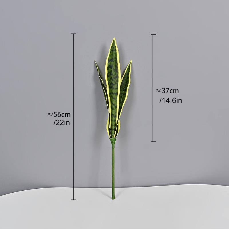 

1 шт. тропические настоящие на ощупь пластиковые садовые листья для магазина, декора, сансевиерия, офис, искусственный тигр, пиран, домашние искусственные растения