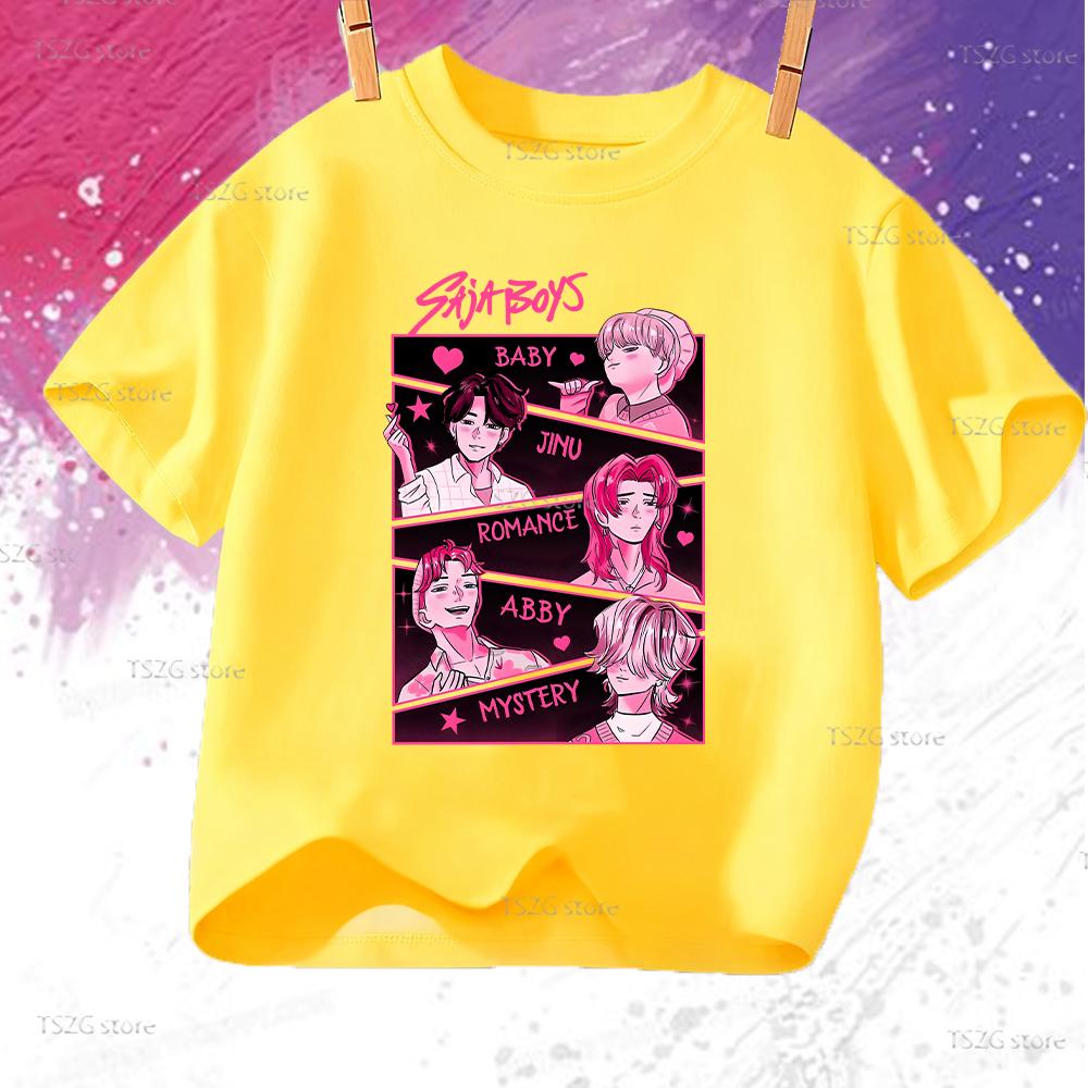 Fashion Printed Loose Short Sleeve Casual Top Crew Neck T-Shirts Boys