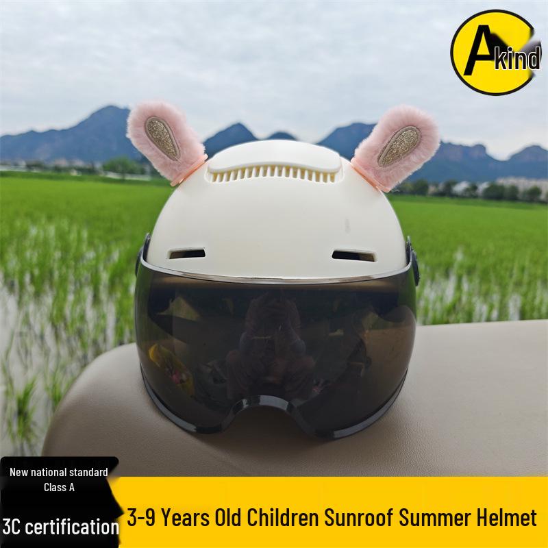 Electric Vehicle Safety Helmet for Kids (Ages 3-9) - Sun Protection for Boys & Girls